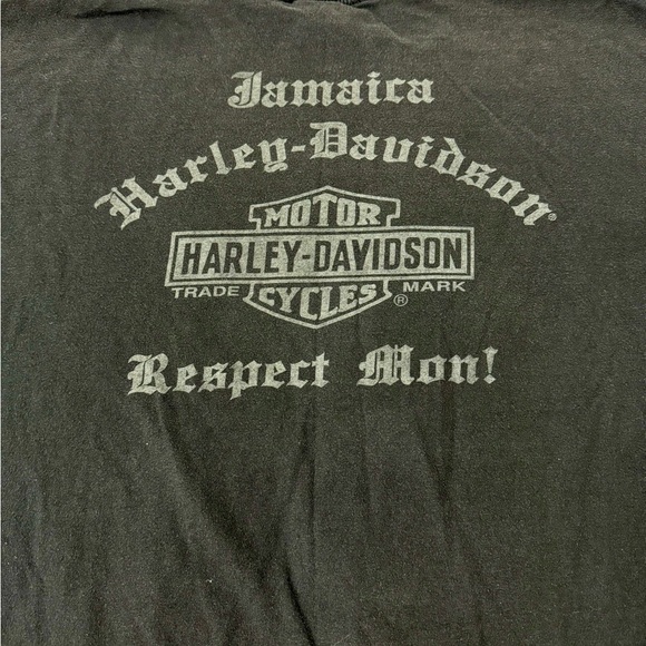 Harley-Davidson Graphic Skull Jamaica Respect Mon! Distressed XL Thrasher Cotton - Picture 3 of 10
